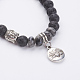 Bracelets de perles de pierres précieuses naturelles et synthétiques BJEW-JB03558-3