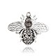 Tibetan Style Hollow Bees Alloy Insects Pendants PALLOY-J577-30AS-2