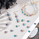 Nbeads 30 pièces placage en rack perles en alliage de couleur arc-en-ciel PALLOY-NB0003-89-5
