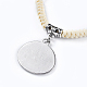 Verstellbare koreanische geflochtene Perlenarmbänder aus gewachstem Polyester BJEW-JB04420-03-3