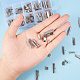 Pandahall Elite 100 pcs 5 Size Iron Ribbon Ends Set Bracelet Bookmark Pinch Crimp Clamp End Findings Cord Ends Fasteners Clasp Leather Crimp Ends Jewelry Making Findings IFIN-PH0008-01P-3