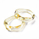 透明樹脂指輪  ABカラーメッキ  シャンパンイエロー  usサイズ6 3/4(17.1mm) RJEW-T013-001-E01-3