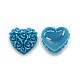 Glitter Heart with Rose Resin Cabochons CRES-M0001-M-2