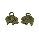 Tibetan Style Alloy Elephant Charms TIBEP-S293-025AB-LF-1