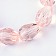 Chapelets de perles en verre transparent X-GLAA-R024-6x8mm-08-1