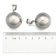 Fashionable 304 Stainless Steel Round Pendants X-STAS-R054-05-3