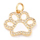 Real 18K Gold Plated Brass Micro Pave Cubic Zirconia Charms ZIRC-L100-085G-09-2