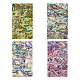スーパーファインディングス 4枚 4色 ネイルアートステッカー デカール  ネイルチップの装飾用  アワビ貝/パウア貝柄  ミックスカラー  7x4x0.04cm  1枚/色 MRMJ-FH0001-24-1