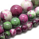 Chapelets de perle en jade d'un océan blanc synthétique G-S254-12mm-C05-1