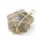 Natural Gemstone Pendants PALLOY-JF01457-01-3