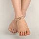 Tibetan Style Alloy Star Charm Anklets AJEW-AN00012-3