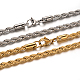 Collares de cadena de cuerda de 304 acero inoxidable NJEW-M151-26-1