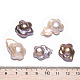Perle di perle keshi nucleate naturali barocche PEAR-S020-A02-1-4