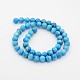 Piedra preciosa natural teñido de hilos de perlas redondas G-P070-42-8mm-2