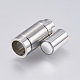 304 Stainless Steel Magnetic Clasps with Glue-in Ends STAS-F139-073P-3