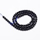 Synthetic Blue Goldstone Beads Strands G-D840-14-6mm-2