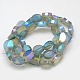 Electroplate Glass Beads Strands EGLA-F011-A01-2