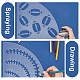 Craspire 2 pz 2 modelli personalizzati in acrilico tie-dye DIY-CP0008-10C-4