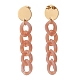 Boucles d'oreilles pendantes longues en acrylique avec chaîne gourmette pour femme EJEW-JE04771-6