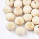 Natural Wood European Beads X-WOOD-T012-17-1