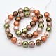 Round Shell Pearl Bead Strands BSHE-M009-8mm-12-2
