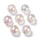 Placage uv perles acryliques irisées arc-en-ciel transparentes TACR-D010-07E-2