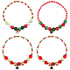 4Pcs 4 Styles ABS Plastic Pearl & Acrylic & Resin Beaded Necklaces Set NJEW-AB00010-1