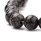 Brins de perles d'obsidienne de flocon de neige brun naturel G-S259-12-10mm-3