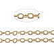 Brass Cable Chains X-CHC-CHC034Y-G-NF-1