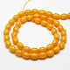 Buddhist Jewelry Beaded Findings Resin Imitation Beeswax Oval Bead Strands RESI-L002-H04-3