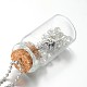 Iron Glass Bottle Pendant Necklaces NJEW-JN01251-6