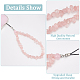 Cinturini mobili a catena con perline in scaglie di quarzo rosa naturale FIND-WH0135-07D-3