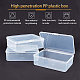 BENECREAT 18 Pack 2.5x1.73x0.78 Rectangle Clear Plastic Bead Storage Containers Box Case with lid for Earplugs CON-BC0005-94-6