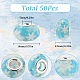 Sunnyclue 50 Stück transparente europäische Unterlegscheibe-Perlen aus Harz RPDL-SC0001-09C-2
