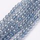 Chapelets de perles en verre électroplaqué EGLA-P027-FR02-1