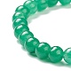 Natural Green Aventurine Beaded Stretch Bracelets BJEW-D446-B-34-3