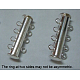 7-strands Brass Slide Lock Clasps KK-Q358-2-2