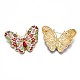Schmetterling Emaille Pin mit Strass JEWB-N007-093-2