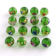 Flower Pattern Glass Round Beads GFB-R004-14mm-M04-1