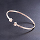 SHEGRACE Simple Design Real Rose Gold Plated Cuff Bangle JB248A-3