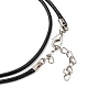 Waxed Cord Necklace Making with Iron Findings NJEW-R229-2.0mm-2