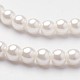 Hebras redondas de perlas de vidrio teñido ecológico HY-A002-4mm-RB016-2