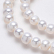 Grado aa fili di perline di perle d'acqua dolce coltivate naturali PEAR-L001-G-07-3