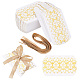 NBEADS 70 Pcs White Paper Pillow Boxes with Golden Pattern CON-WH0001-92-1