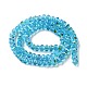 Transparentes perles de verre de galvanoplastie brins GLAA-Q099-H01-3-2