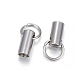 201 Stainless Steel Cord Ends X-STAS-E120-02-4mm-1