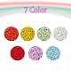 4200шт 7 цвета круглые стеклянные бусины с краской для выпечки SEED-YW0001-71-2