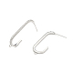 Brass Clear Cubic Zirconia Stud Earring Findings KK-N216-544P-2