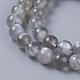 Brins de perles de pierre de lune grise naturelle G-F632-29-01-2