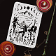 Fingerinspire danza delle streghe stencil 8.3x11.7 pollice riutilizzabile strega si prega di stencil fasi lunari modello di pittura mestiere fai da te strega wicca tema stencil per dipingere su parete legno tessuto mobili DIY-WH0396-0051-3
